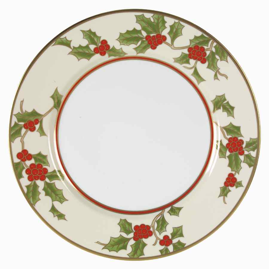 Christmas Holly Service Plate (Charger) by Fitz & Floyd-1