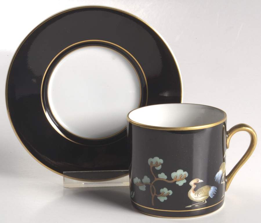 Chinoiserie Flat Demitasse Cup & Saucer Set by Fitz & Floyd-1