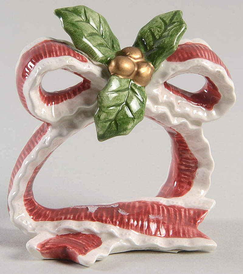 Christmas Quilt Napkin Ring by Fitz & Floyd-1