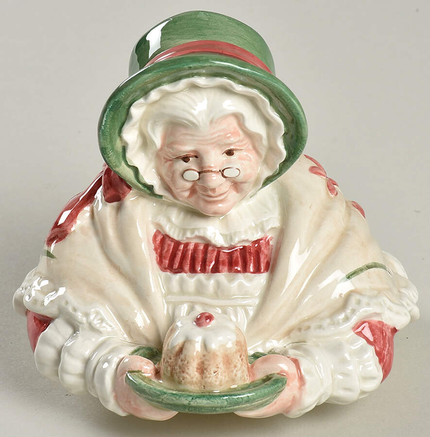 Christmas Quilt Lid for Figural Cookie Jar by Fitz & Floyd-1