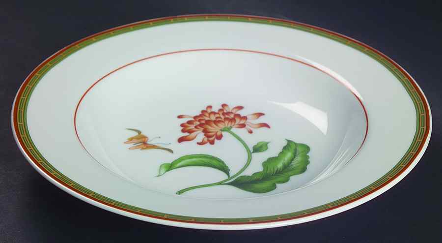 Chrysantheme Rim Soup Bowl by Fitz & Floyd-1