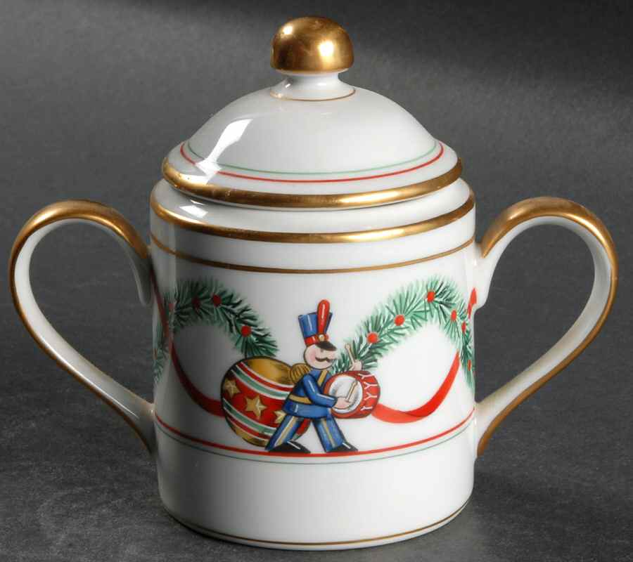 Christmas Wonderland Sugar Bowl & Lid by Fitz & Floyd-1