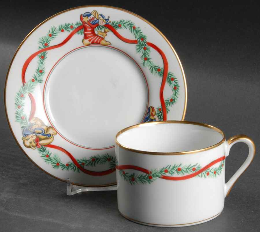 Christmas Wonderland Flat Cup & Saucer Set by Fitz & Floyd-1