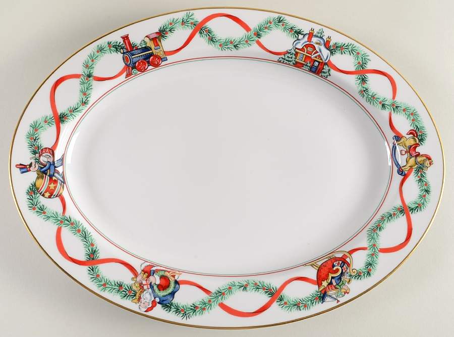Christmas Wonderland 14" Oval Serving Platter by Fitz & Floyd-1