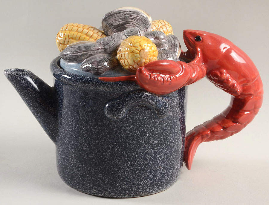 Clambake Teapot & Lid by Fitz & Floyd-1