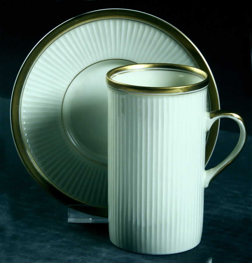 Classique d'Or Buff Irish Coffee Cup and Saucer Set by Fitz & Floyd-1