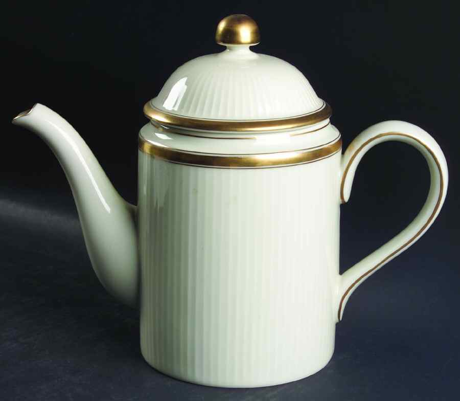 Classique d'Or Buff Coffee Pot & Lid by Fitz & Floyd-1