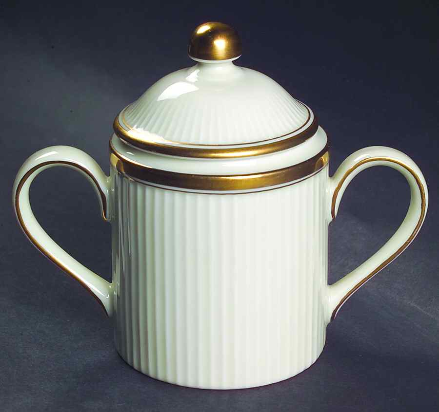 Classique d'Or Buff Sugar Bowl & Lid by Fitz & Floyd-1