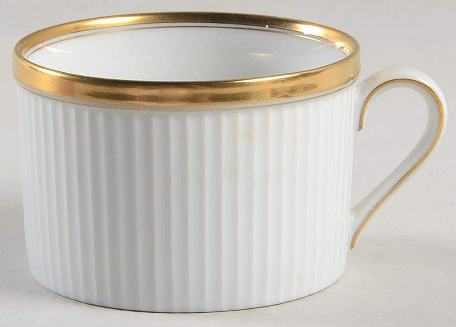 Classique d'Or White (Gold Ring, Verge and Trim) Flat Cup by Fitz & Floyd-1