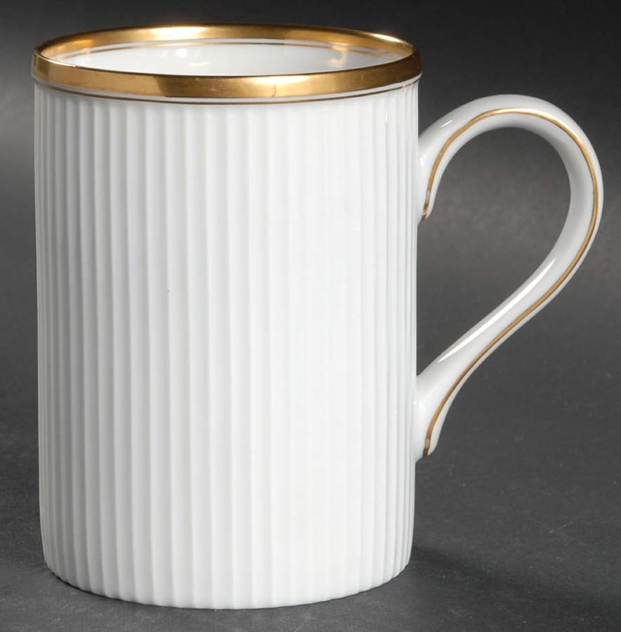 Classique d'Or White (Gold Ring, Verge and Trim) Mug by Fitz & Floyd-1