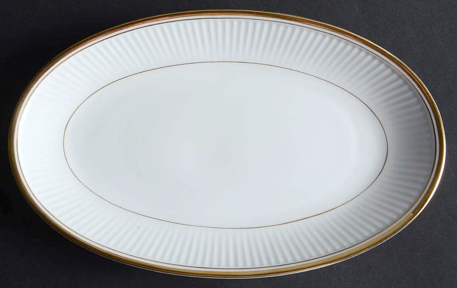 Classique d'Or White (Gold Ring, Verge and Trim) Relish/Gravy Underplate by Fitz & Floyd-1