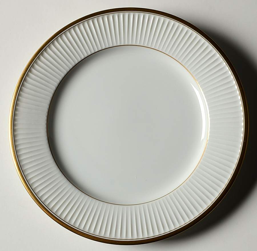 Classique d'Or White (Gold Ring, Verge and Trim) Salad Plate by Fitz & Floyd-1