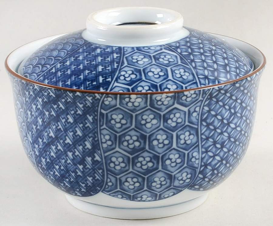 Cloisonne Rice Bowl & Lid by Fitz & Floyd-1
