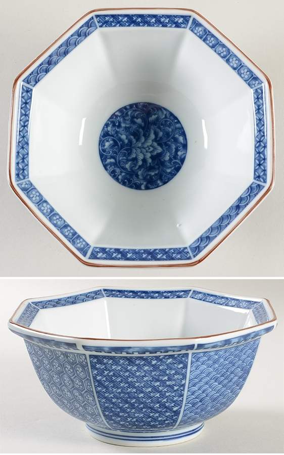 Cloisonne 7" Octagonal Vegetable Bowl by Fitz & Floyd-1