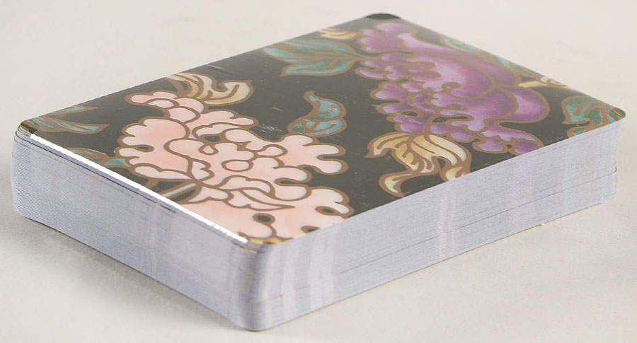 Cloisonne Peony White Single Deck Playing Cards by Fitz & Floyd-1