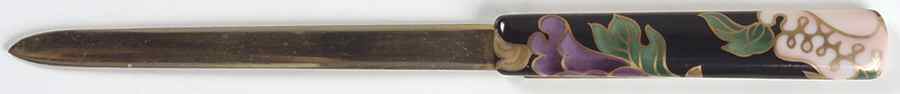 Cloisonne Peony Black Letter Opener by Fitz & Floyd-1