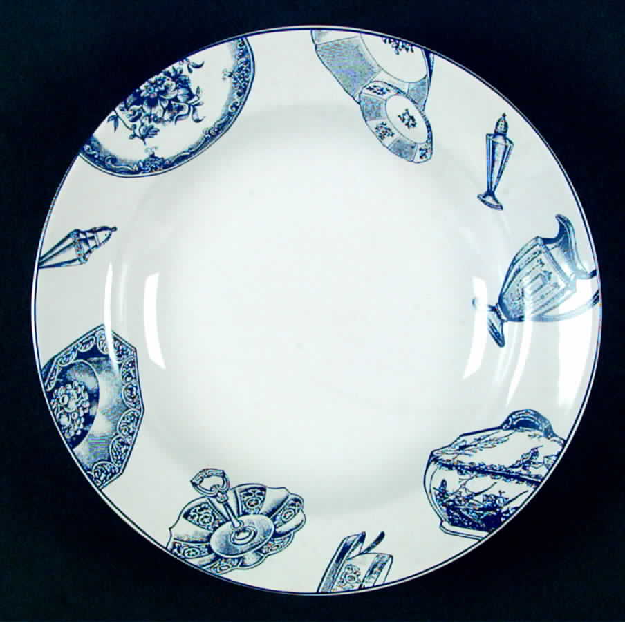 Colony Blue Rim Soup Bowl by Fitz & Floyd-1