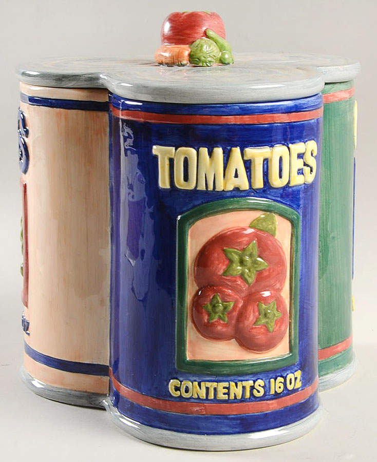 Country Cupboard Cookie Jar & Lid by Fitz & Floyd-1
