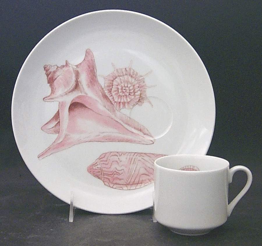 Coquille Snack Plate & Cup Set by Fitz & Floyd-1
