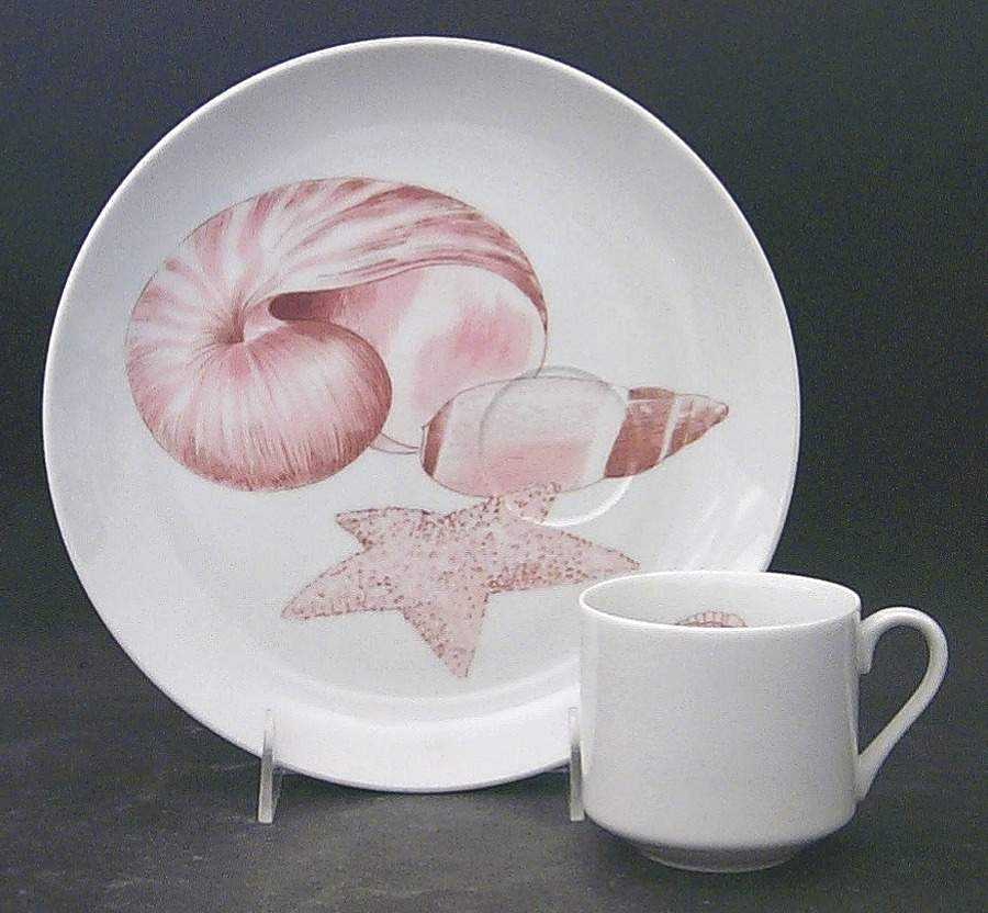 Coquille Snack Plate & Cup Set by Fitz & Floyd-1