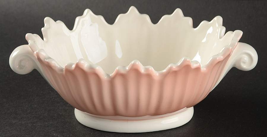Coquille Small Oval Basket with Handle by Fitz & Floyd-1