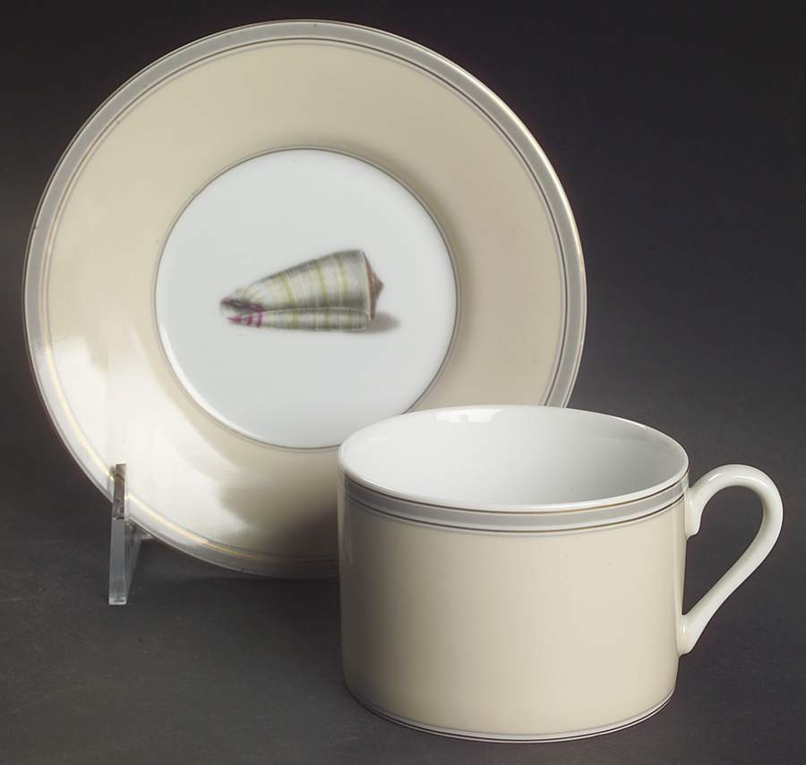 Coquillier Flat Cup & Saucer Set by Fitz & Floyd-1