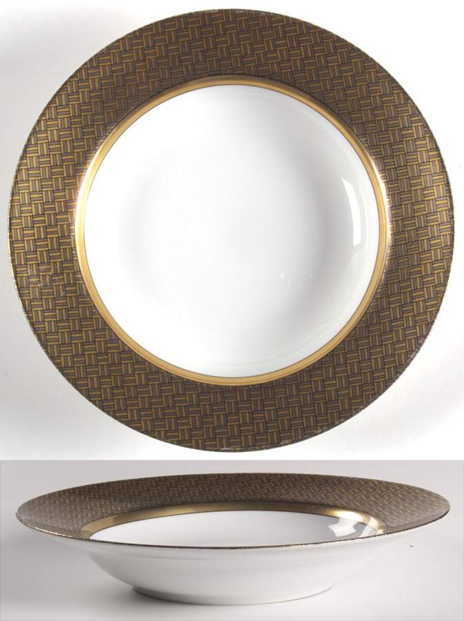 Damascene Large Rim Soup Bowl by Fitz & Floyd-1