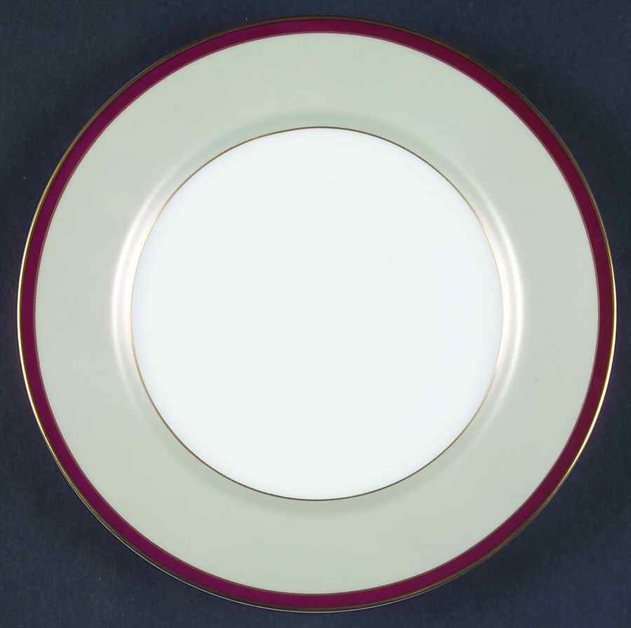 Deauville Burgundy Salad Plate by Fitz & Floyd-1
