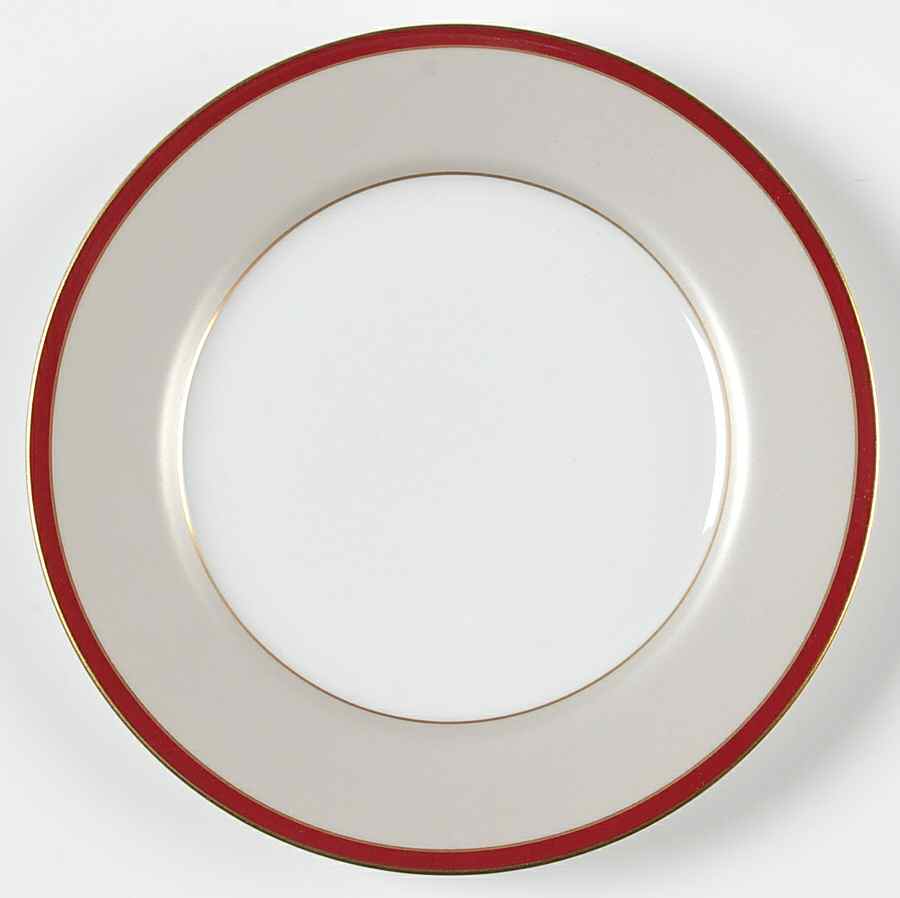 Deauville Burgundy Bread & Butter Plate by Fitz & Floyd-1