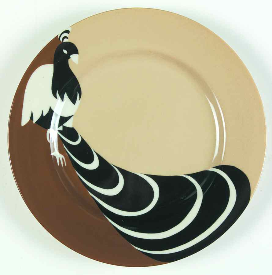 Deco Peacock Salad Plate by Fitz & Floyd-1