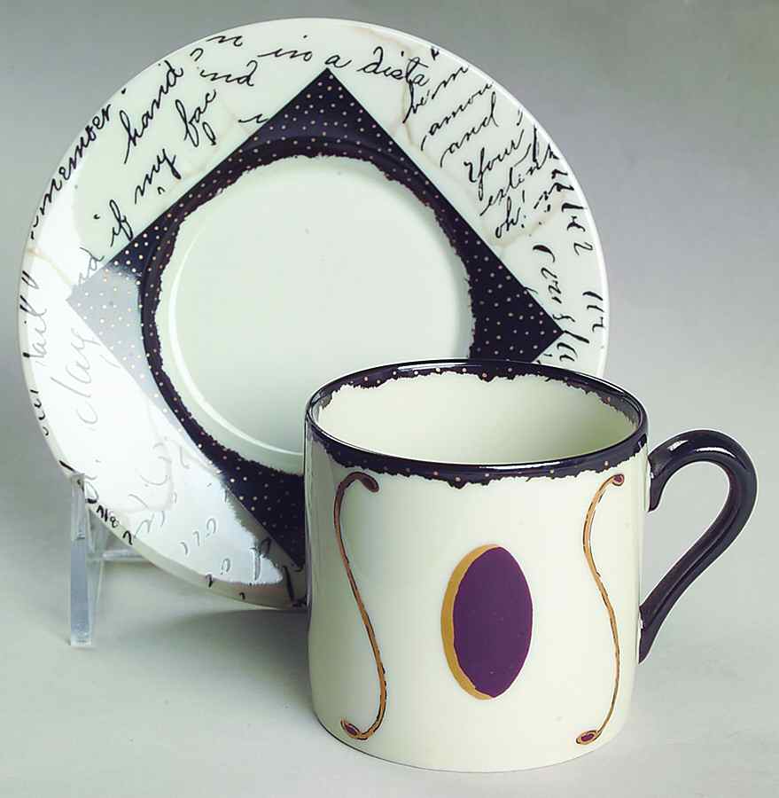 Destino Flat Demitasse Cup & Saucer Set by Fitz & Floyd-1