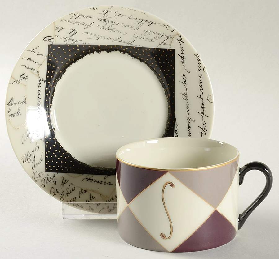 Ricordi Flat Cup & Saucer Set by Fitz & Floyd-1