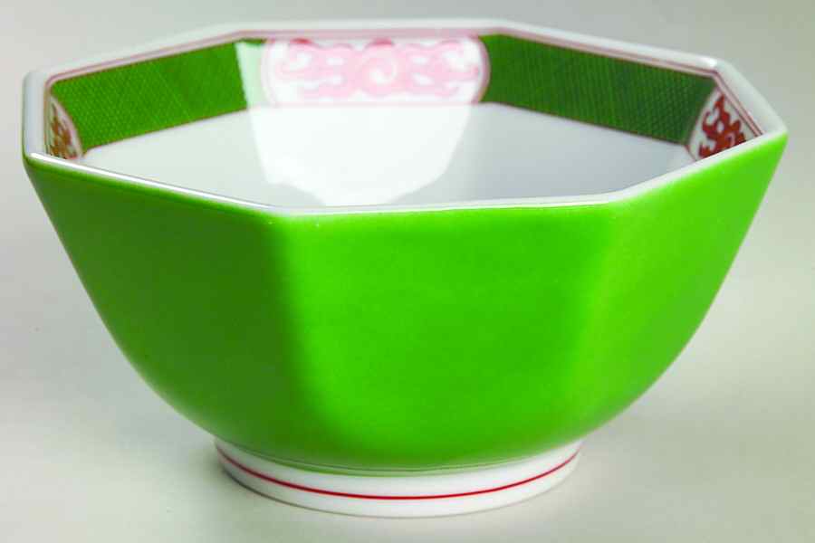 Dragon Crest Green 5" Octagonal Vegetable Bowl by Fitz & Floyd-1