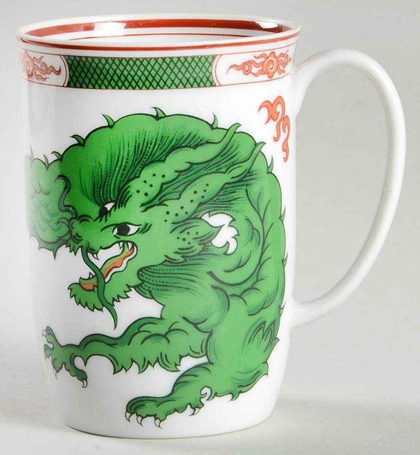 Dragon Crest Green Mug by Fitz & Floyd-1