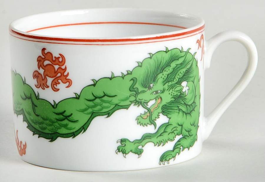 Dragon Crest Green Flat Cup by Fitz & Floyd-1