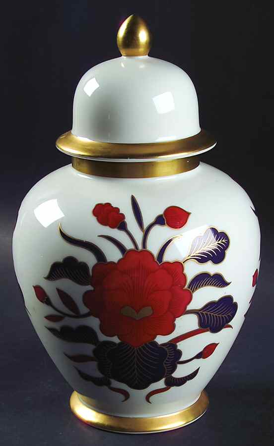 Empress Octagonal Large Ginger Jar & Lid by Fitz & Floyd-1