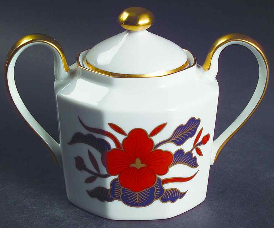 Empress Octagonal Sugar Bowl & Lid by Fitz & Floyd-1