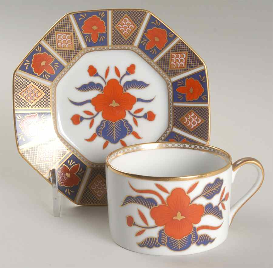 Empress Octagonal Flat Cup & Saucer Set by Fitz & Floyd-1