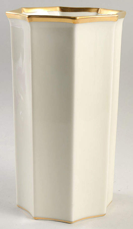 Etoile Chamoise (Buff) 9" Vase by Fitz & Floyd-1