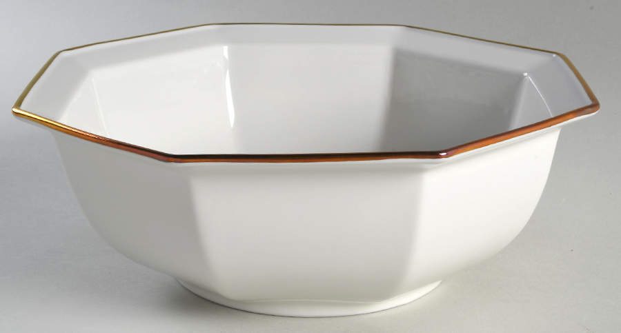 Etoile Chamoise (Buff) 10" Octagonal Vegetable Bowl by Fitz & Floyd-1