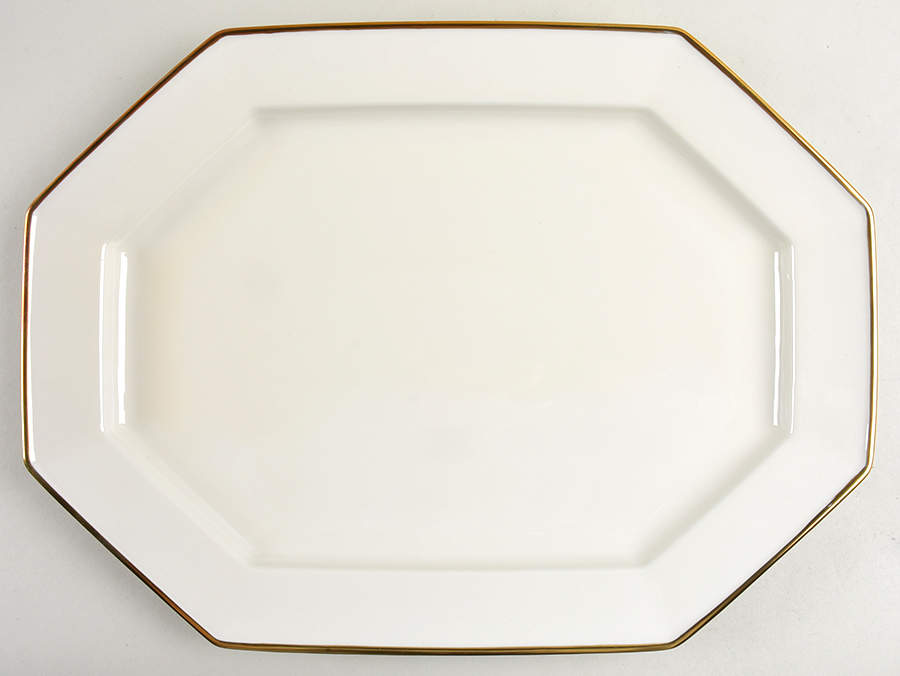 Etoile Chamoise (Buff) 16" Oval Serving Platter by Fitz & Floyd-1