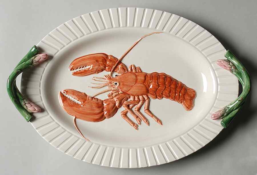 Fish Market  (Discontinued 1998) 13" Oval Serving Platter by Fitz & Floyd-1