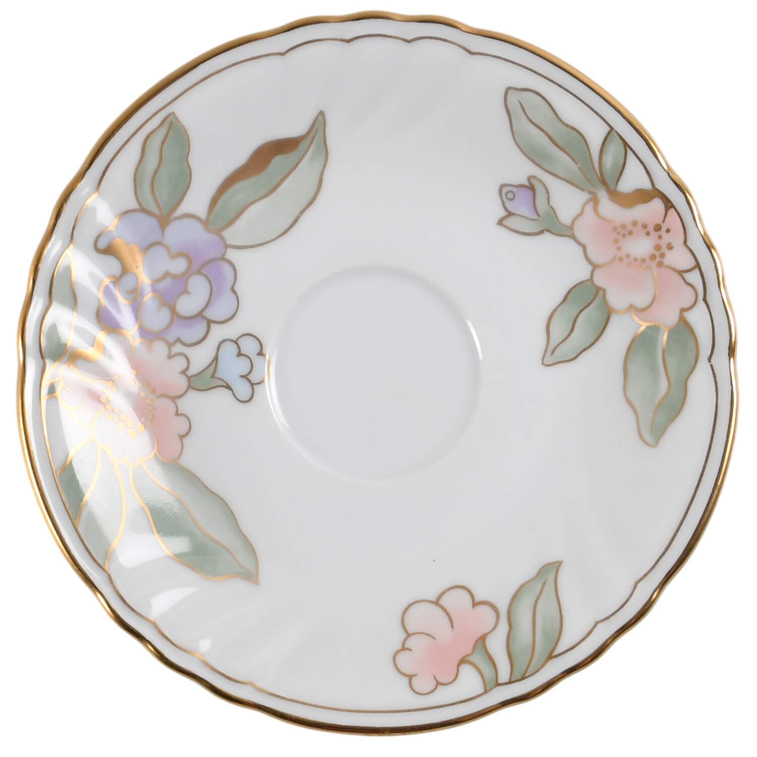 Fleur Fantasia Peach Saucer by Fitz & Floyd-1