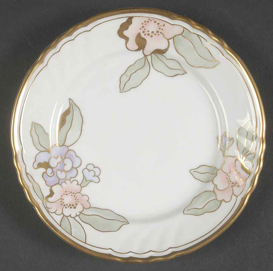 Fleur Fantasia Peach Bread & Butter Plate by Fitz & Floyd-1