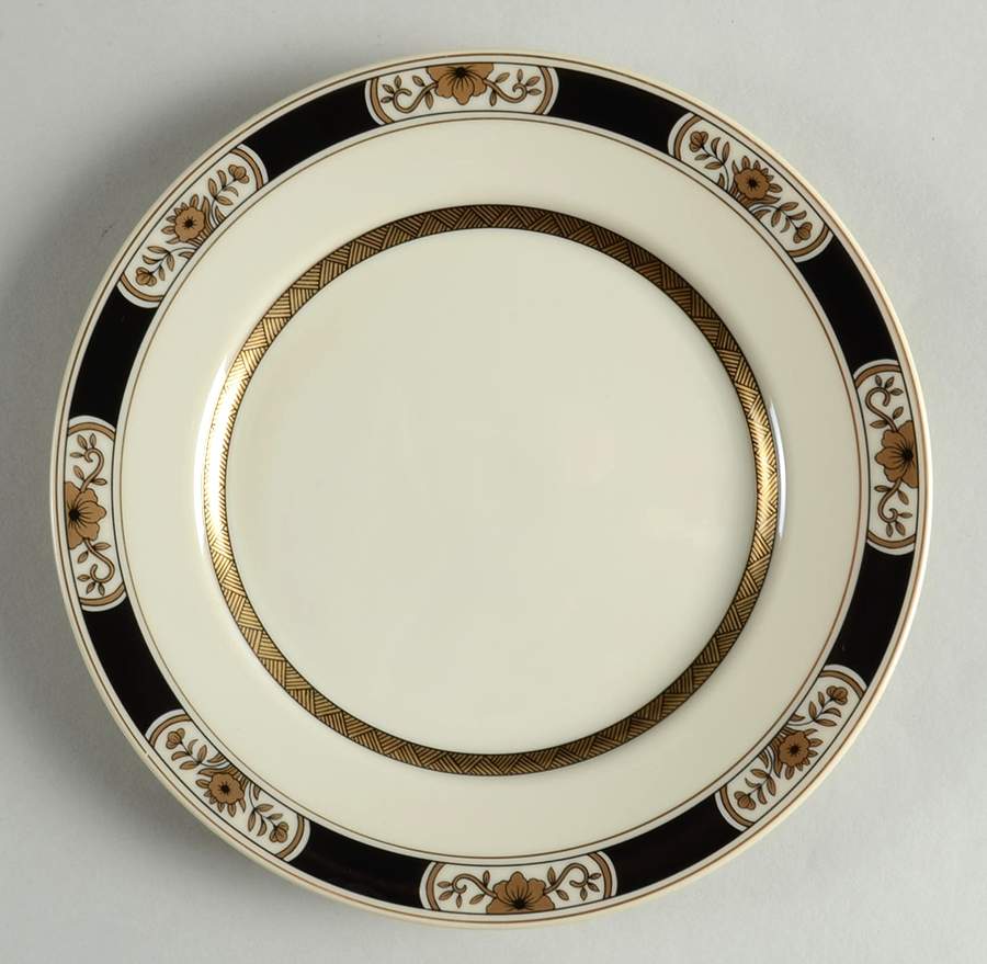Fleur Orientale Black Salad Plate by Fitz & Floyd-1