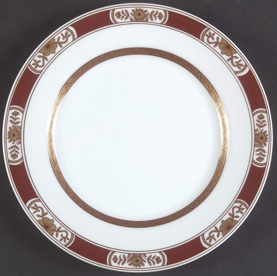 Fleur Orientale Cinnabar (Red) Salad Plate by Fitz & Floyd-1