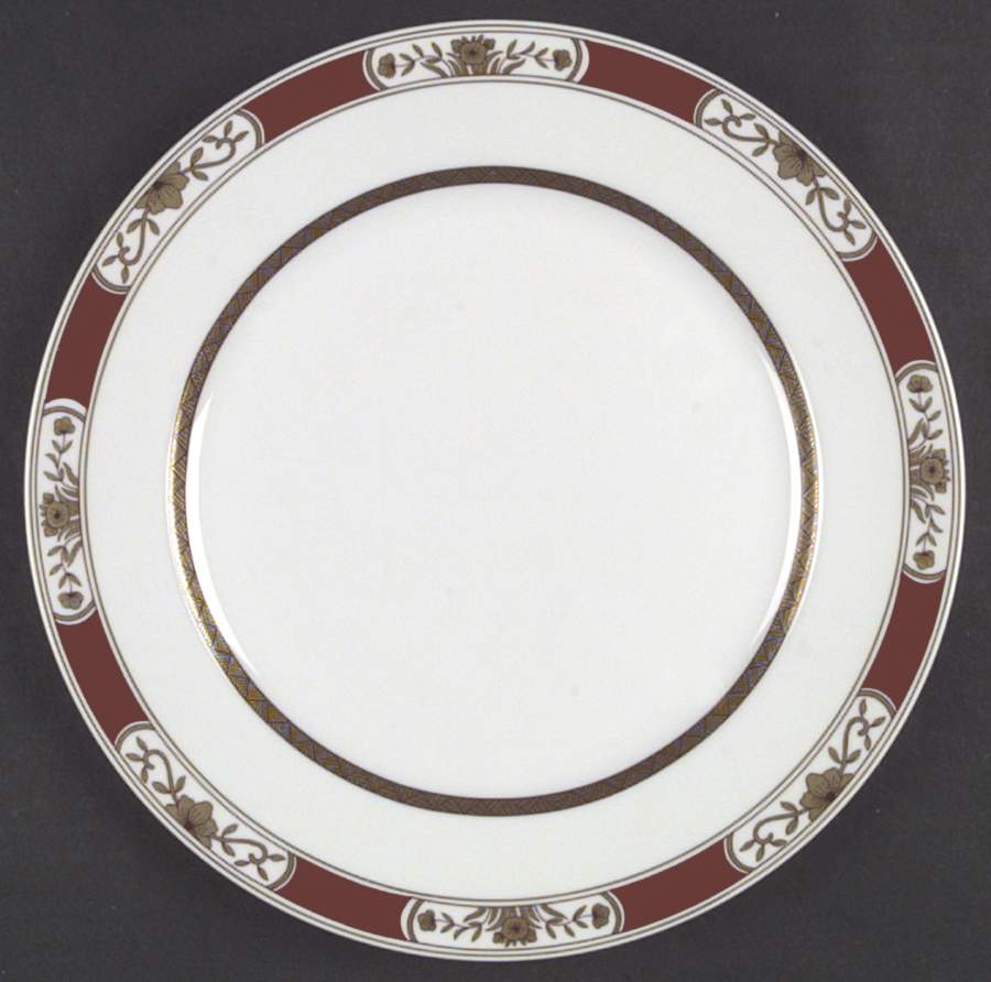 Fleur Orientale Cinnabar (Red) Dinner Plate by Fitz & Floyd-1