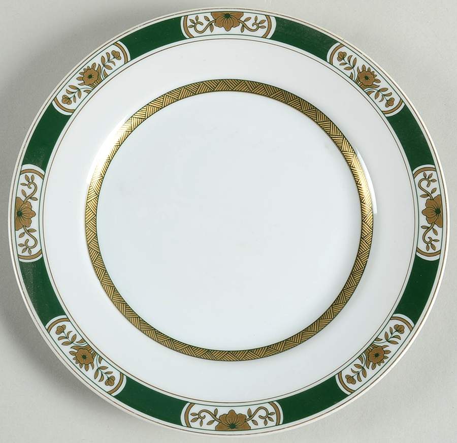 Fleur Orientale Green Salad Plate by Fitz and Floyd-1