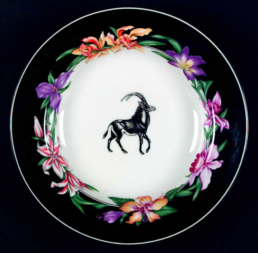 Fleurs Safari (With Animals) Large Rim Soup Bowl by Fitz & Floyd-1