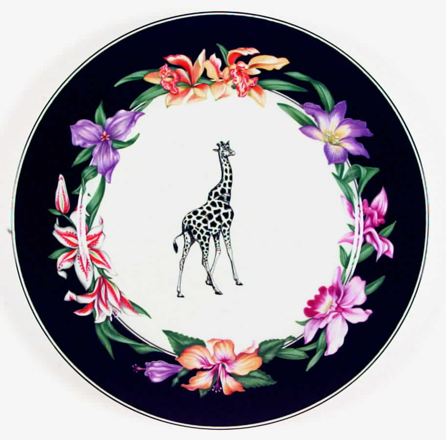 Fleurs Safari (With Animals) Service Plate (Charger) by Fitz & Floyd-1